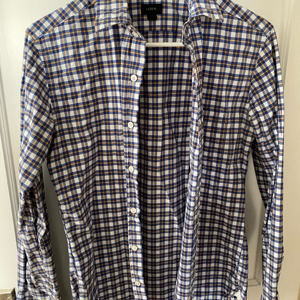 J. Crew Men's Checkered Button-Down Shirt